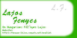 lajos fenyes business card